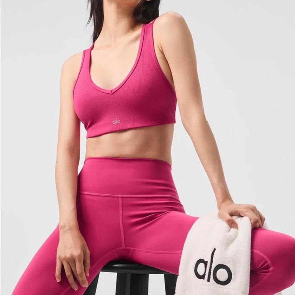 ALO Yoga Vibrant Pink Sports Bra